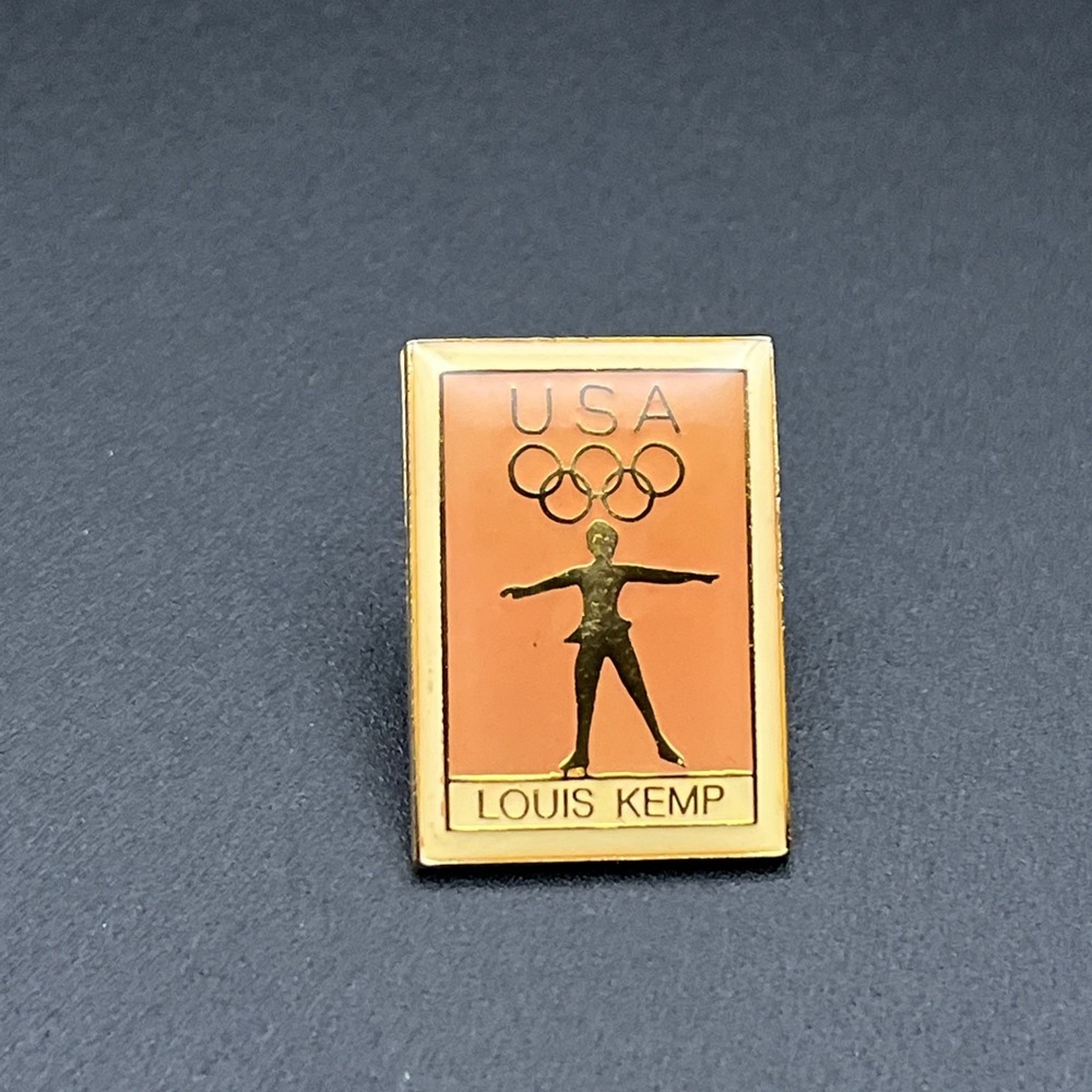Vintage‎ Olympic Games Team USA Louis Kemp Sponsor Figure Skating Lapel Hat Pin